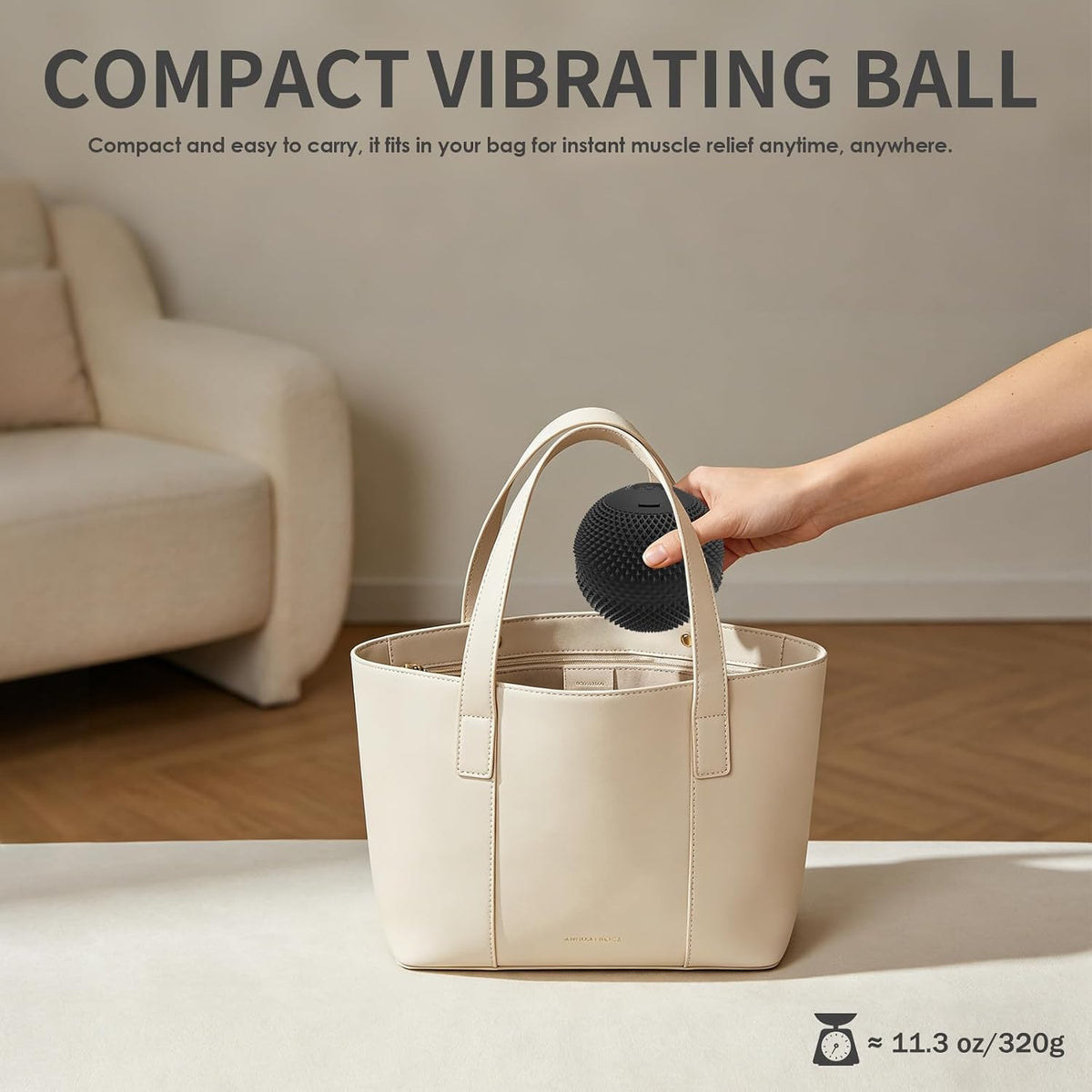 Heating Vibrating Massage Ball with 7 Modes & Memory Function