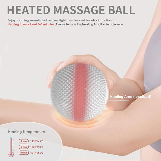 Heating Vibrating Massage Ball with 7 Modes & Memory Function