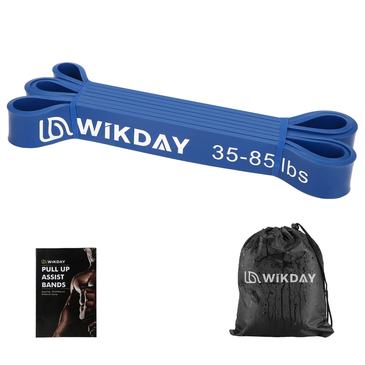 WIKDAY Resistance Bands for Working Out, Exercise Bands, Workout Bands, Pull Up Assistance Bands for Body Stretching Training Physical Therapy Muscle Training for Men & Women