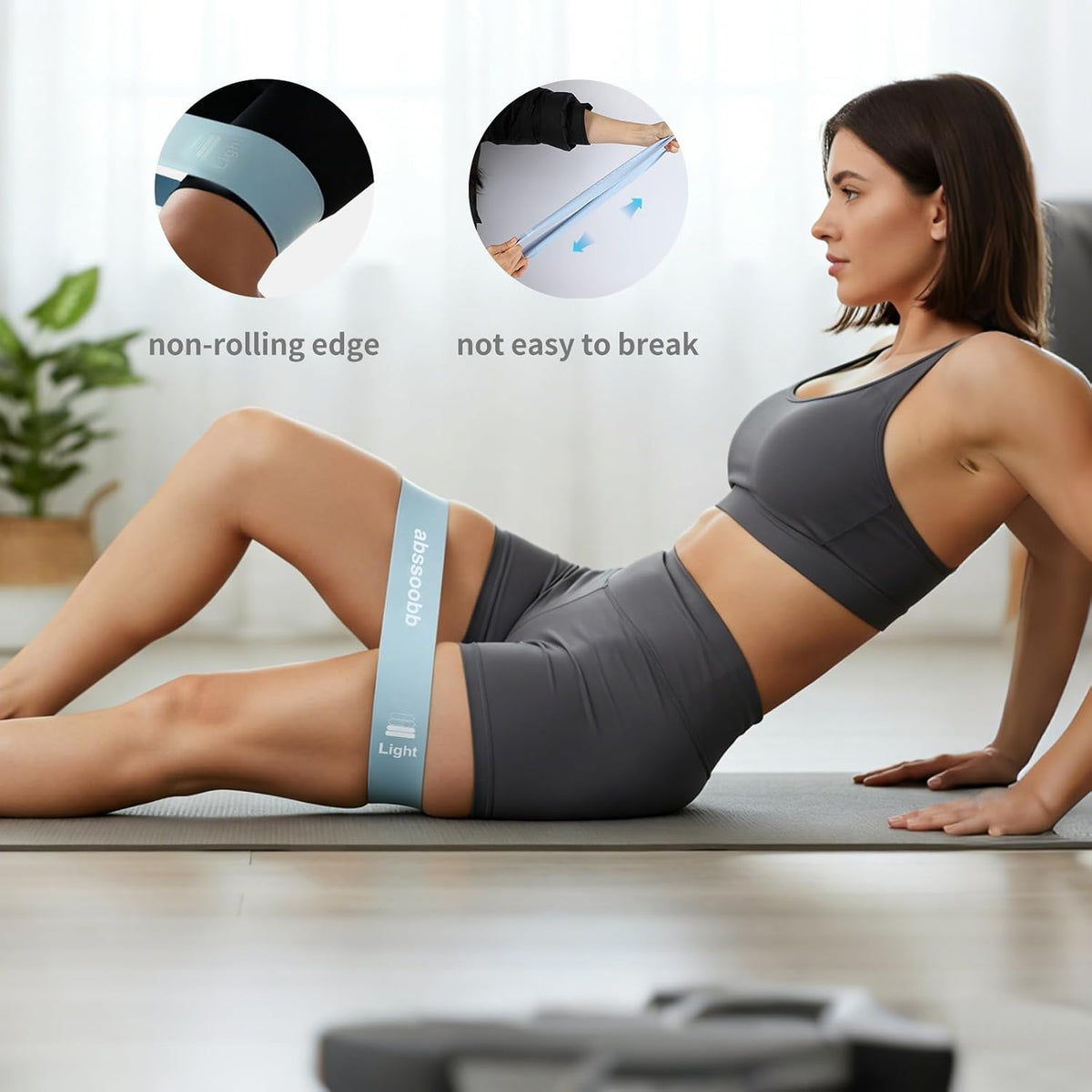 Silicone Mini Resistance Bands, 4-Pack Exercise Loop Bands