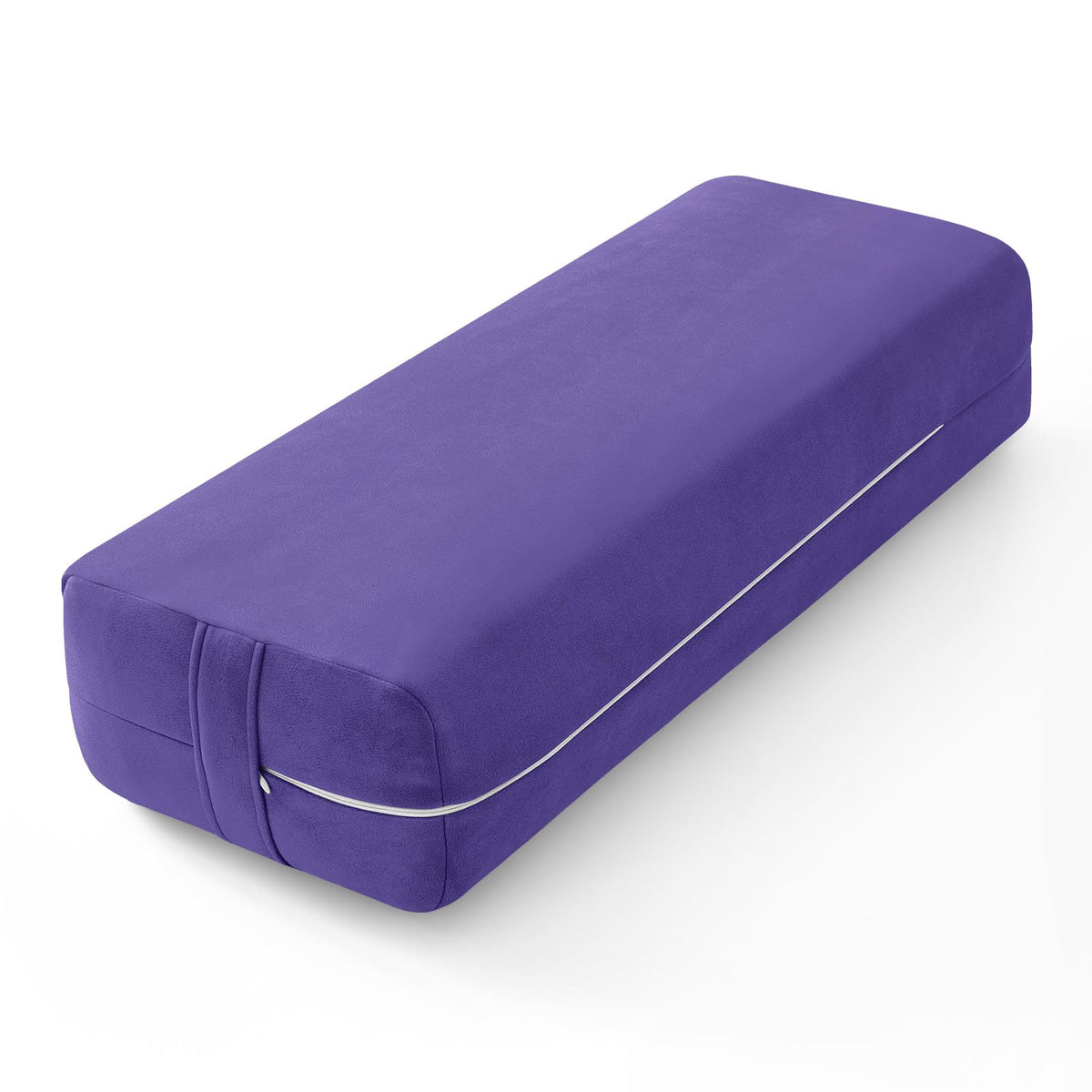 Wellsin Rectangular Yoga Bolster - Meditation Pillow with Washable Suede Cover, 27"X10" X5.5"