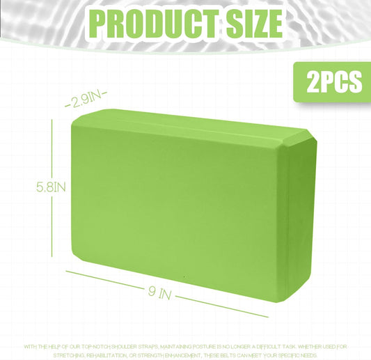 Septo 2 Pcs Yoga Blocks, 9x6x3 Inch Foam Blocks for Pilates