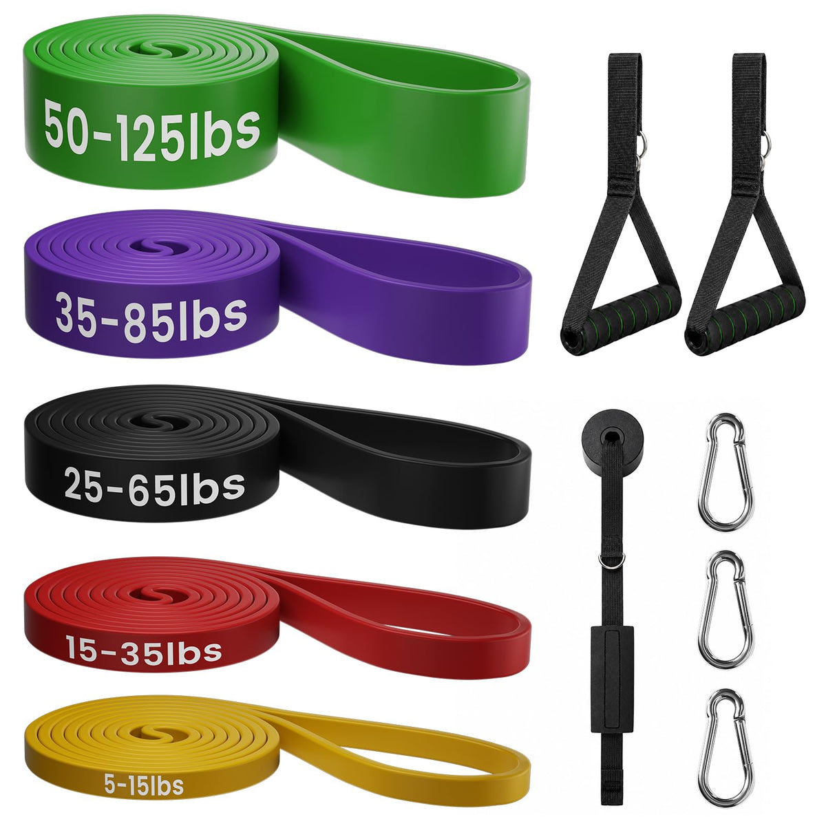 Resistance Bands for Working Out,Pull Up Assistance Bands Set, Unisex Exercise Bands for Home and Gym Workouts, Full Body Workouts, Stretching and Physical Therapy