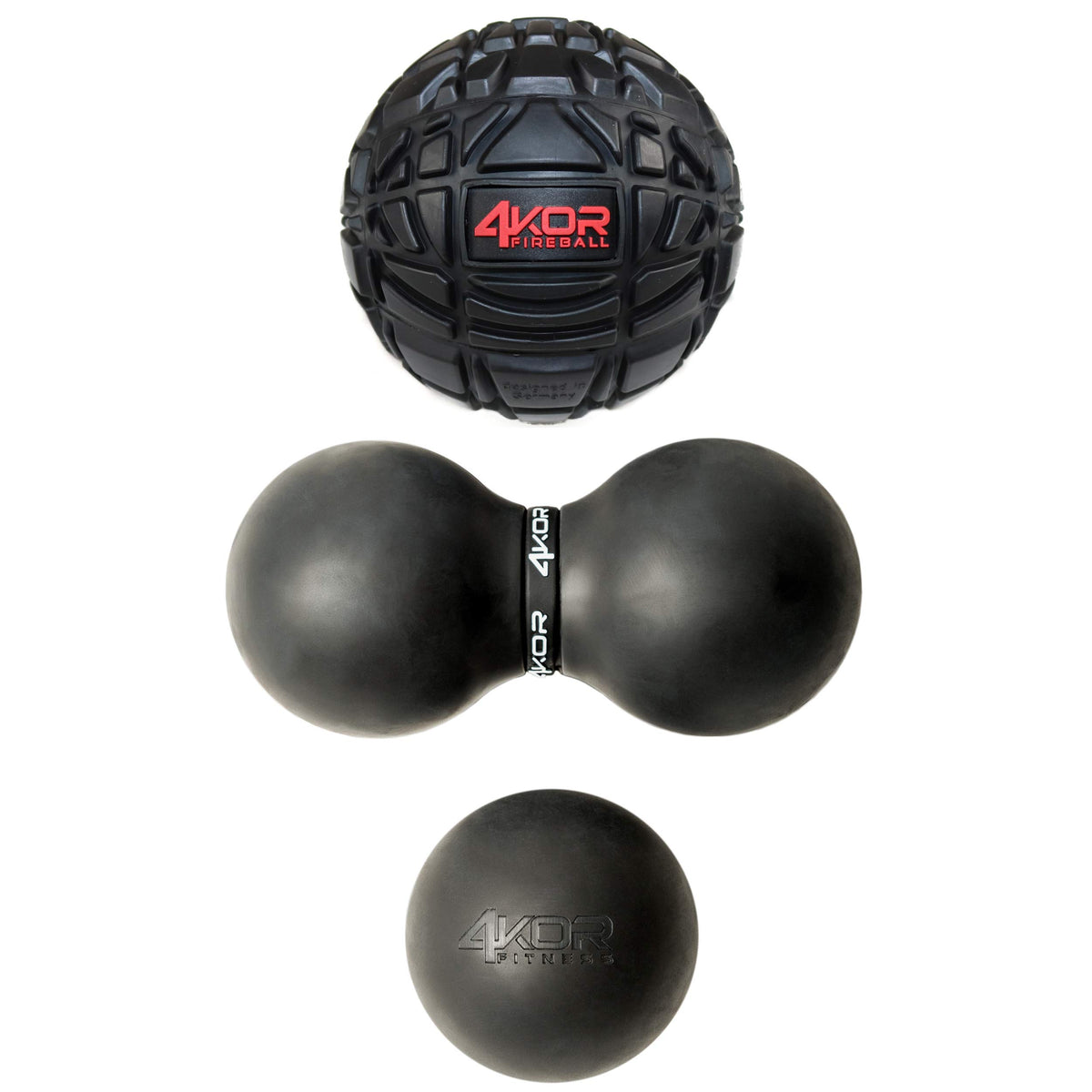 4KOR Massage Balls for Trigger Point Therapy - Myofascial Release Ball - Muscle Relief for Back, Neck, Shoulder, Foot Pain - Fitness Massage Balls for Mobility - Deep Tissue Release Ball