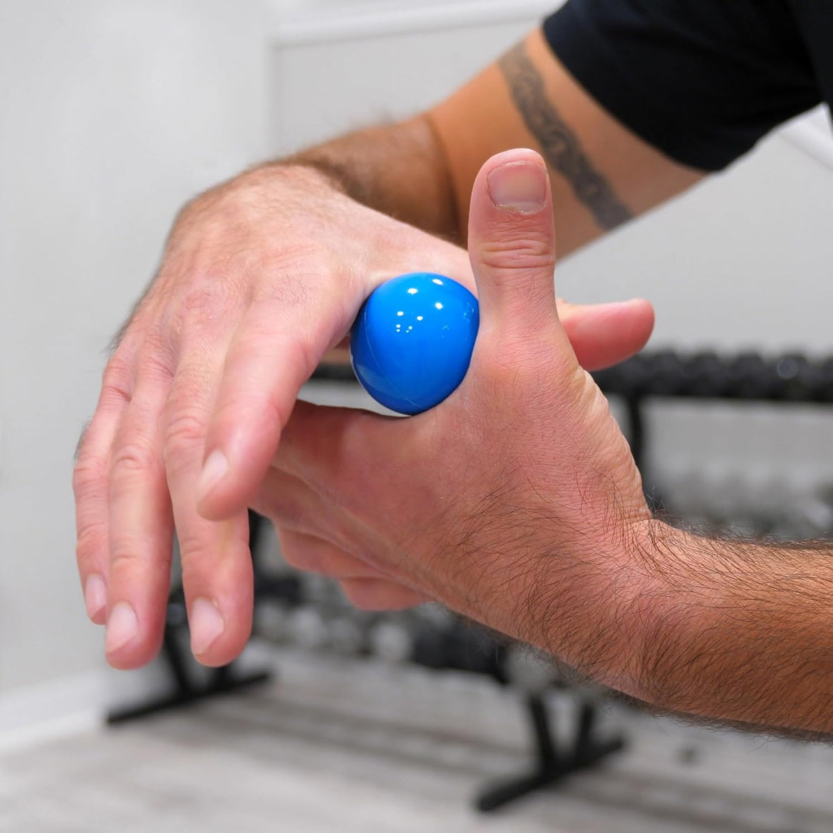 OPTP Mini Balls – Vinyl Air-Filled Self-Massage Ball Set of 2, Blue, 1.5"