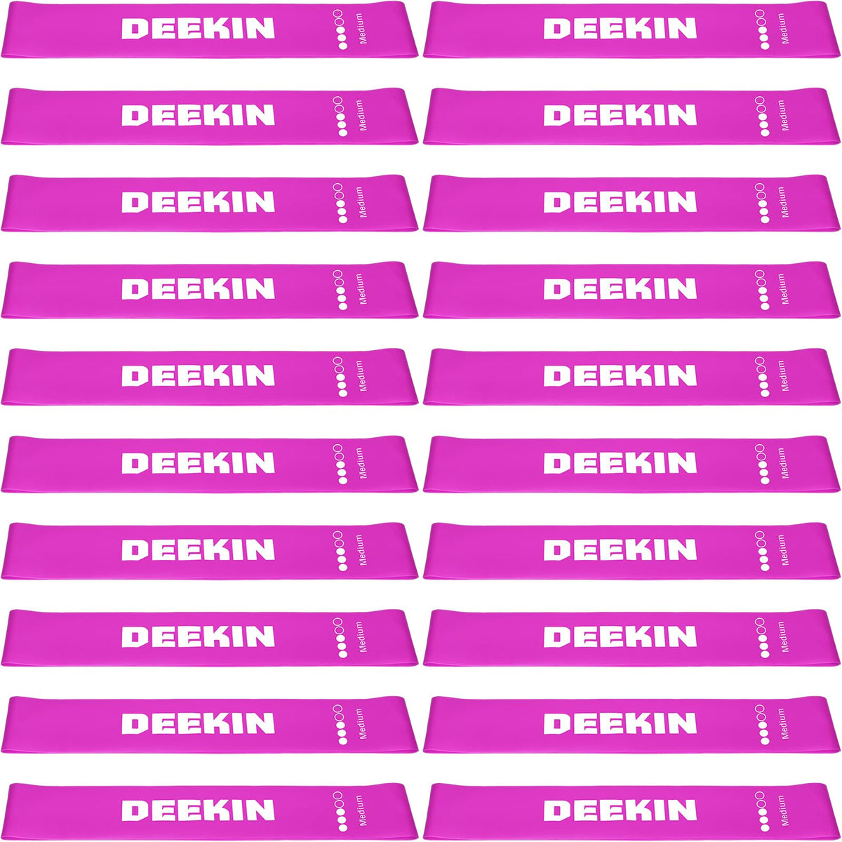 DEEKIN 20 Pcs Resistance Bands Resistance Loop Exercise Bands Exercise Equipment Elastic Drag Ring for Women and Men Home Fitness, Gym, Yoga