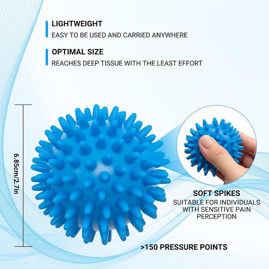3PCS Spiky Massage Balls Set, Soft Foot Massage Ball For Muscle Relaxation