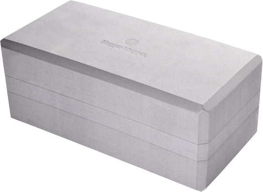 Hugger Mugger 5 in. Big Foam Yoga Block - Extra Large Size, Dense Foam, Reliable Support, Beveled Edges for Comfort, Great if You're Taller or Less Flexible