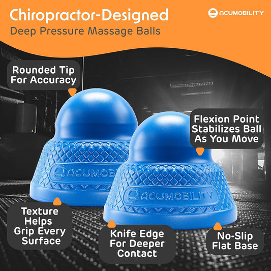 Acumobility Massage Ball Roller 2 Pack - Trigger Point - Massage Balls