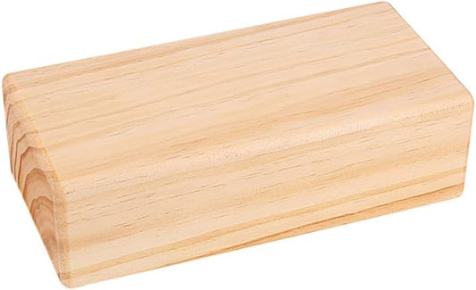 Toddmomy Solid Wood Yoga Block, High Density Wooden Brick with Round Edges & Non-Slip Surface, Yoga Prop for Restorative Fitness, Stretching, Pilates and Meditation, 9" x 4.4" x 2.8"