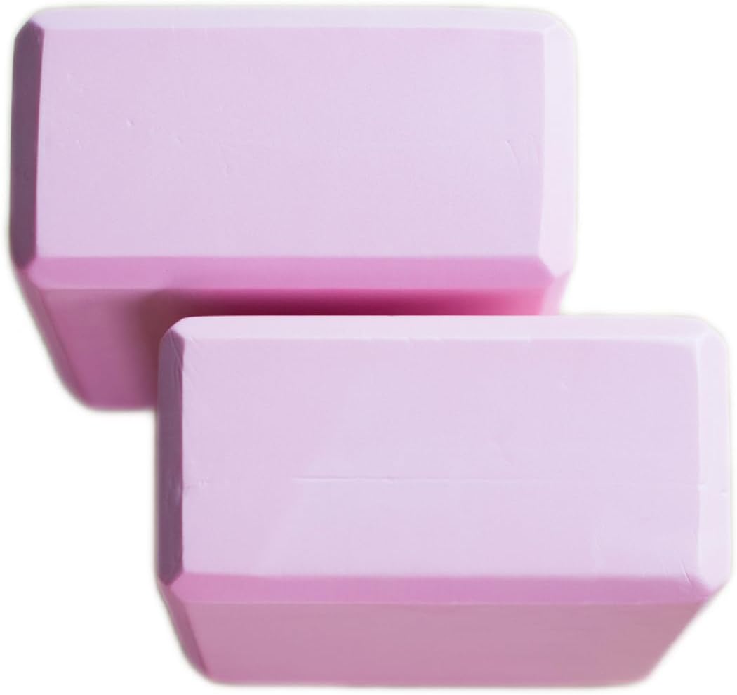 Yoga Block High Density EVA Foam Blocks 2 Packs 9"x6"x3" Each, Supportive, Lightweight with Beveled Edges for Yoga, Pilates, and Meditation