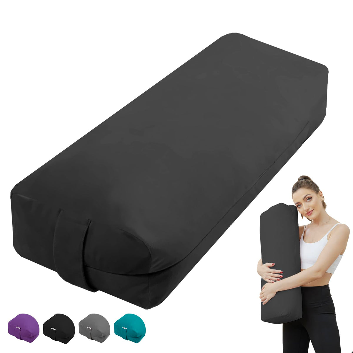 Rectangular Yoga Bolster Pillow for Restorative Yoga