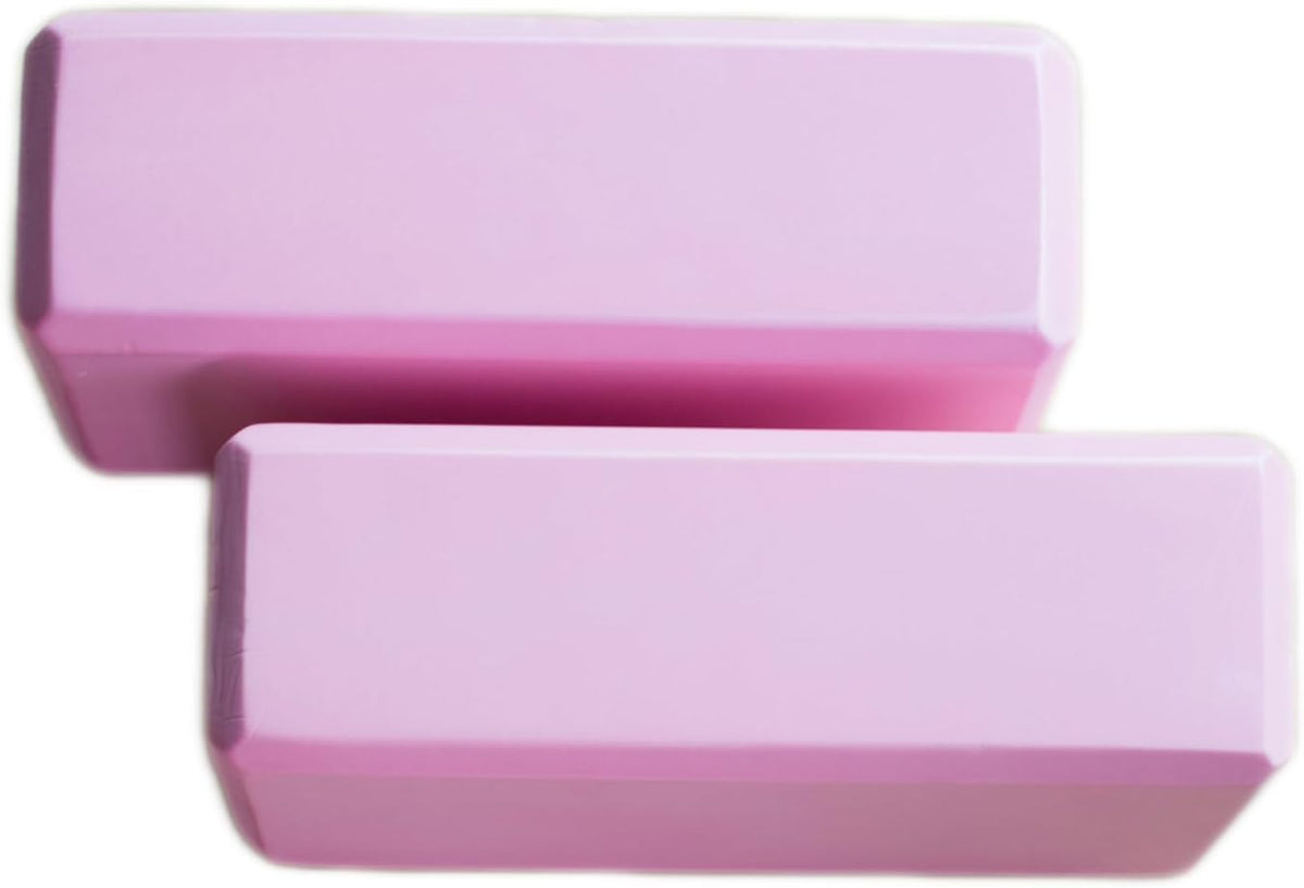 Yoga Block High Density EVA Foam Blocks 2 Packs 9"x6"x3" Each, Supportive, Lightweight with Beveled Edges for Yoga, Pilates, and Meditation