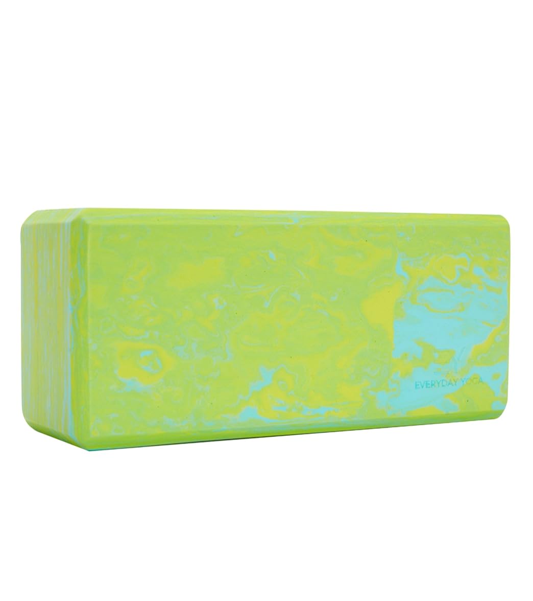 Everyday Yoga Premium Foam Block, 3in/4in/5in Thick, Multi Colors, 1 Block