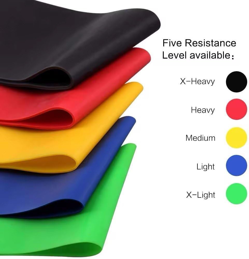 Natural Latex Mini Loop Resistance Bands Set of 5 for Exercise