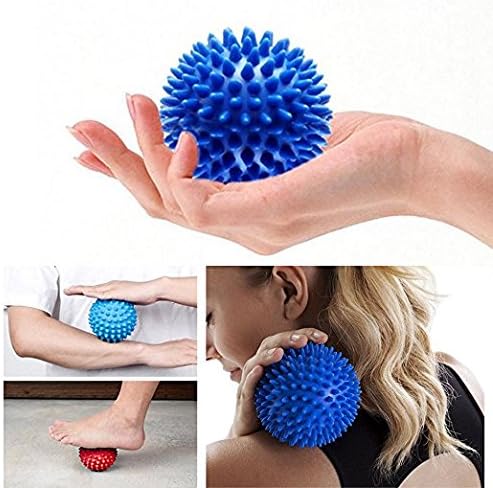 VORNNEX Pack of 2 Spiky Hard Massage Balls - Foot Arch Trainer Plantar Fasciitis, Muscle Massager Ball Exercise