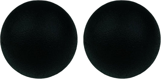 SIMPLECOOL Hard Massage Ball Lacrosse Ball Size Fascia Balls, 2 Pack, Black
