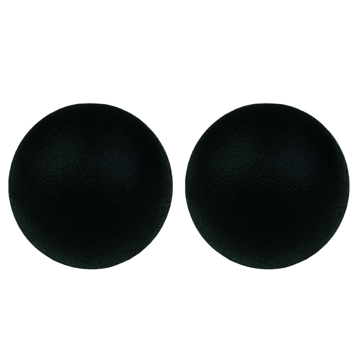 SIMPLECOOL Hard Massage Ball Lacrosse Ball Size Fascia Balls, 2 Pack, Black