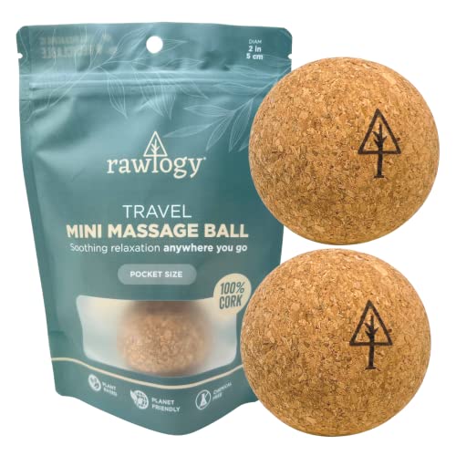 Travel Cork Massage Ball | Lightweight, Sustainable Alternative to Lacrosse Ball for Muscle Pain Relief (1.9 Inch (Pack of 1), Sanded Cork)