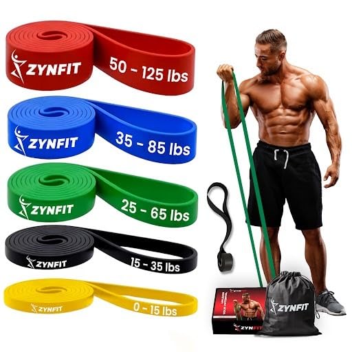 Pull Up Bands, Resistance Bands Set with Door Anchor, 5-Level Pull Up Assistance Bands for Working Out, Workout Bands for Home Gym
