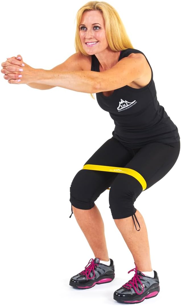 Black Mountain Products Loop Resistance Exercise Bands with Carrying Case (Set of 5), 9 inch
