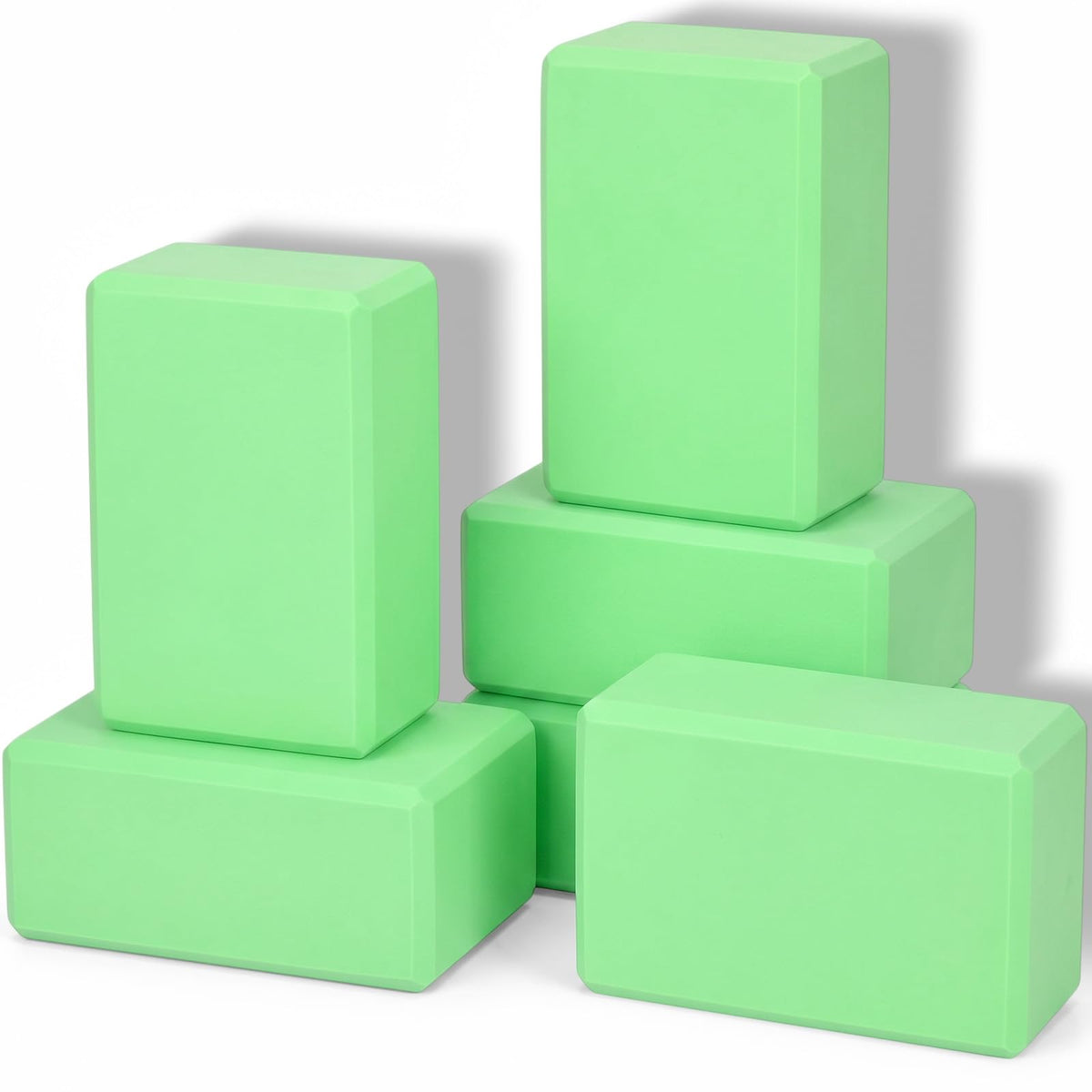 Wettarn 6 Pack EVA Yoga Blocks Bulk, Non Slip Pilates Brick