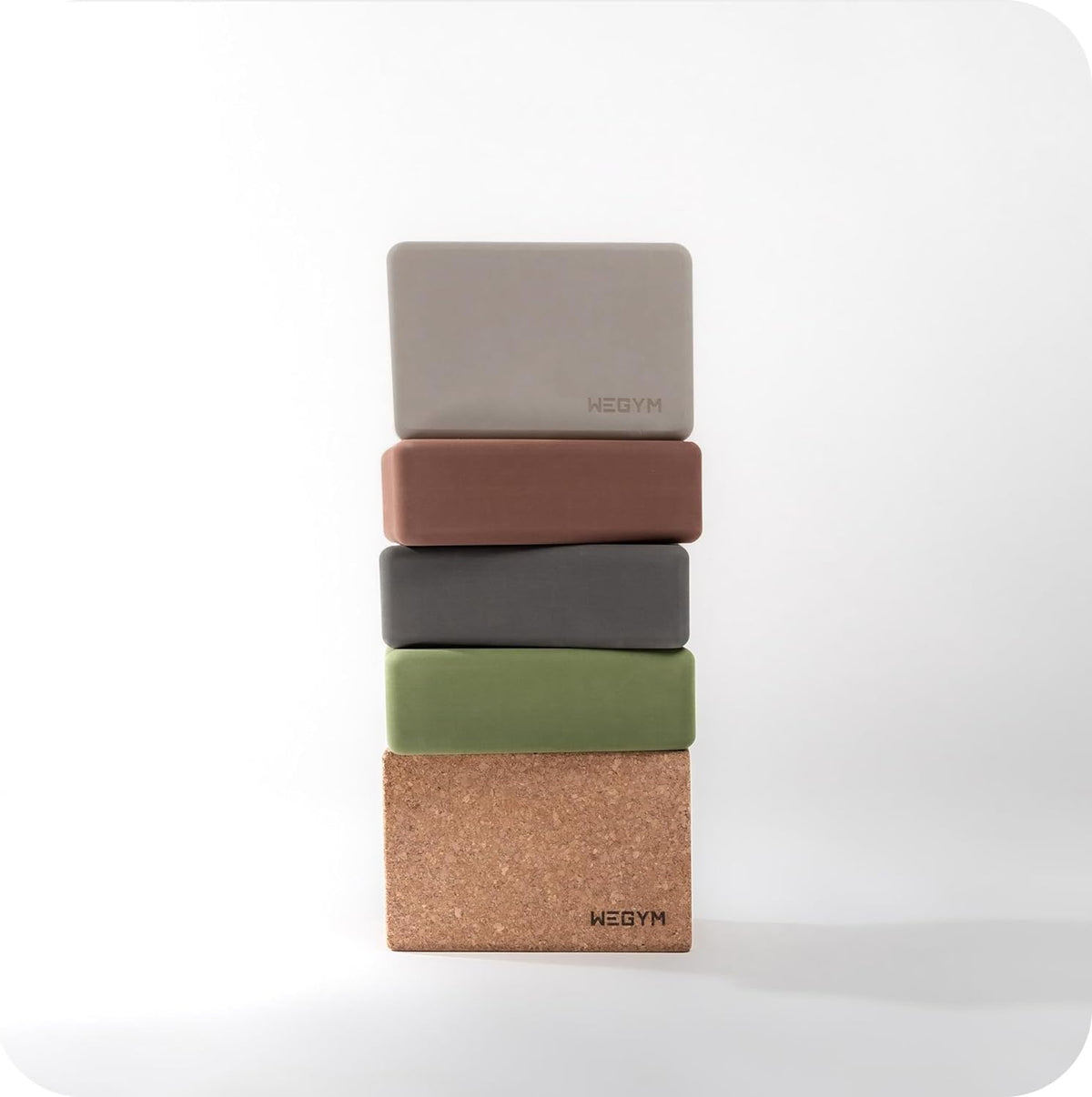 WeGym Yoga Blocks for Yoga and Pilates, 3-Height Stackable Support at Home