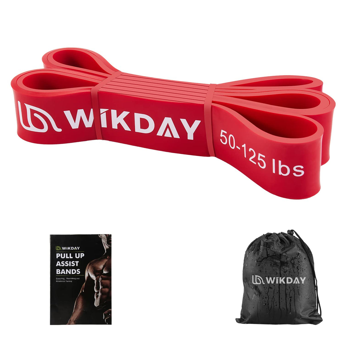 WIKDAY Resistance Bands for Working Out, Exercise Bands, Workout Bands, Pull Up Assistance Bands for Body Stretching Training Physical Therapy Muscle Training for Men & Women