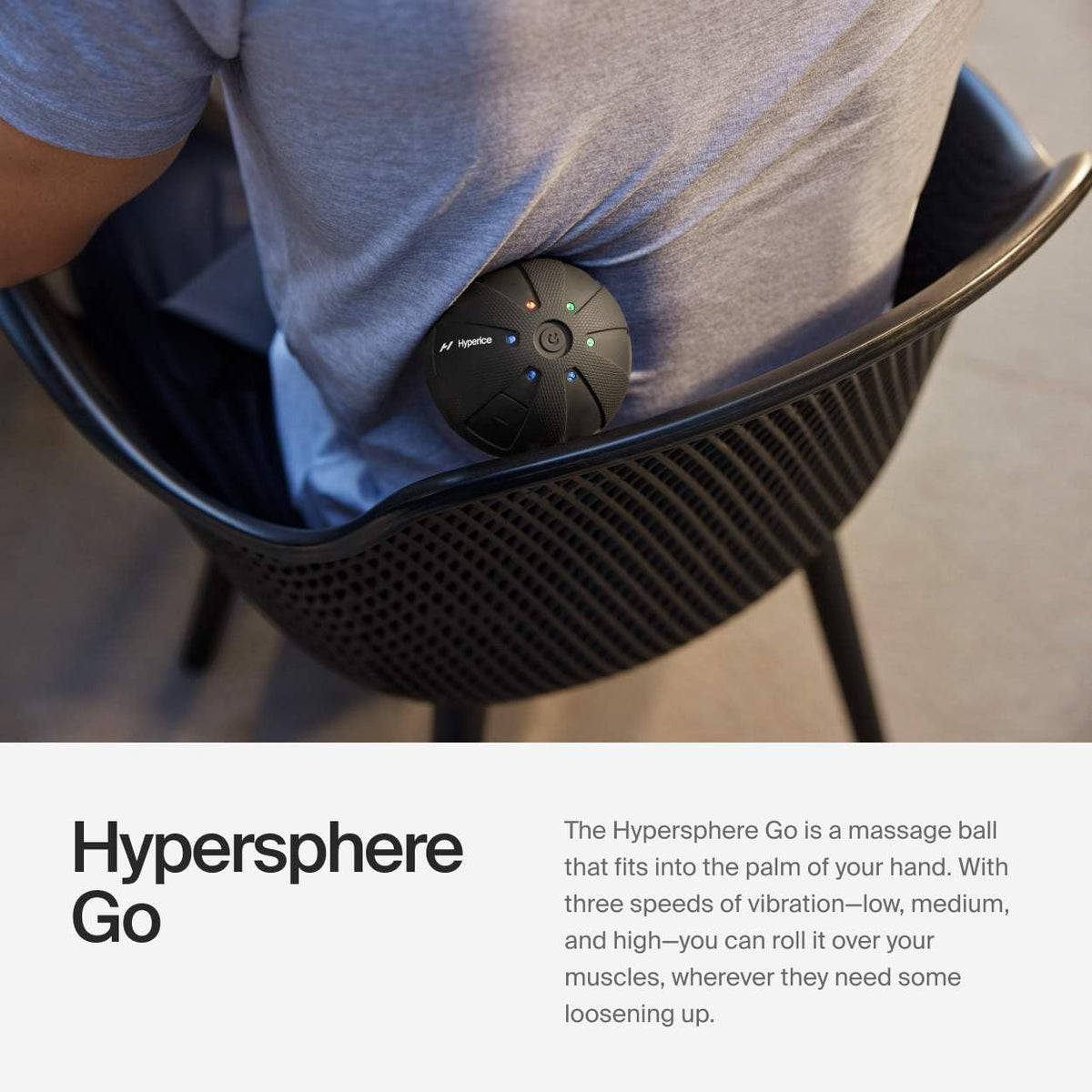 Hyperice Hypersphere Go Vibrating Ball Deep Tissue Massage Muscle Recovery