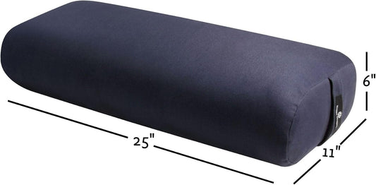 Hugger Mugger Standard Yoga Bolster - Firm, Supportive, Handmade, Durable