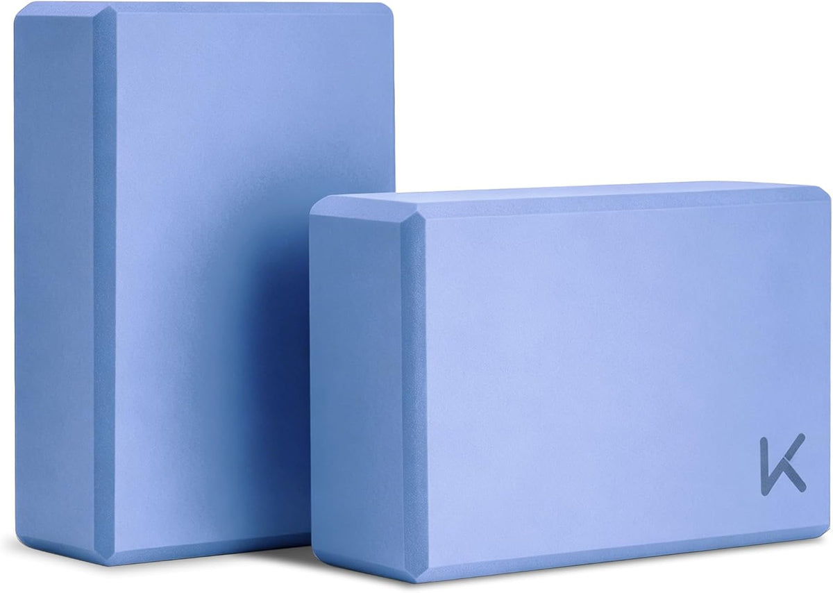 KEEP Yoga Block, High-Density EVA Foam 2 Pack Yoga Block with Non-Slip Textured Surface, Supportive, Lightweight - Ideal for Yoga