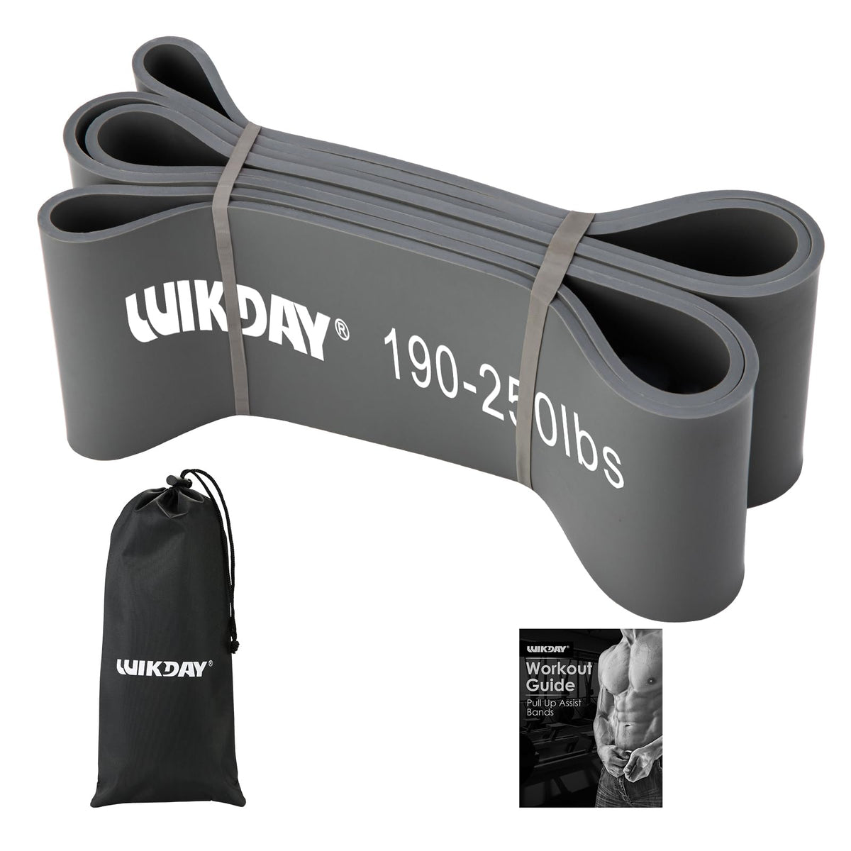 WIKDAY Resistance Bands for Working Out, Exercise Bands, Workout Bands, Pull Up Assistance Bands for Body Stretching Training Physical Therapy Muscle Training for Men & Women