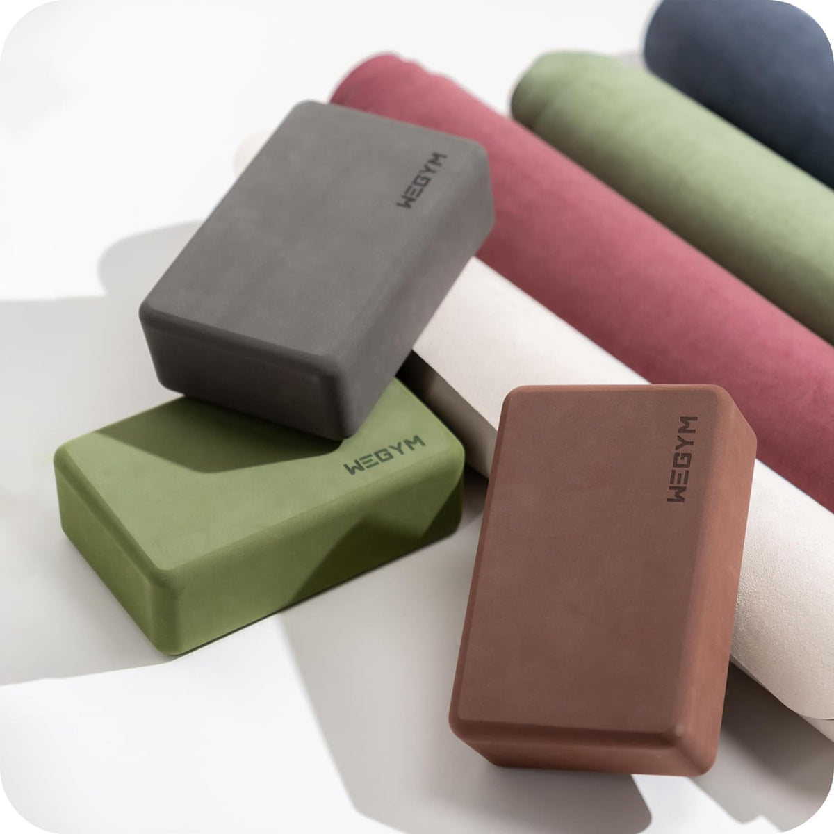 WeGym Yoga Blocks for Yoga and Pilates, 3-Height Stackable Support at Home