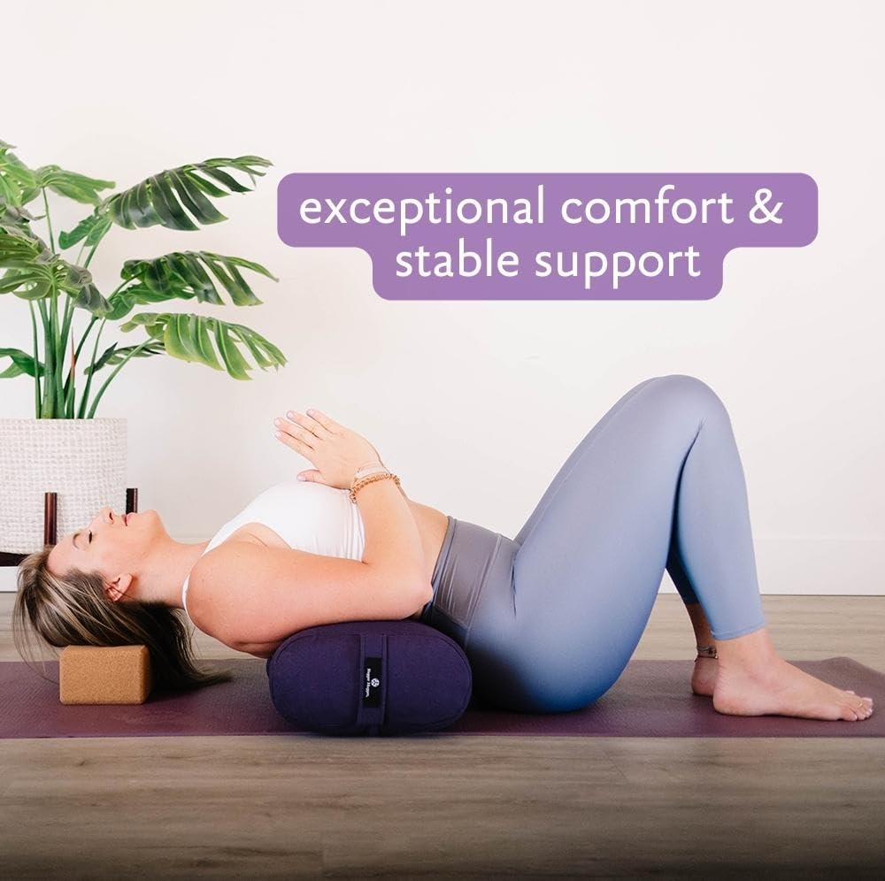 Hugger Mugger Standard Yoga Bolster - Firm, Supportive, Handmade, Durable