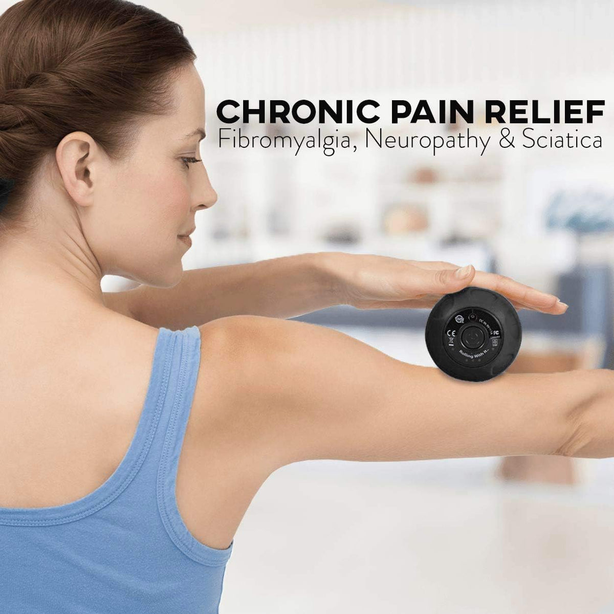 Rolling With It Vibrating Peanut Massage Ball, Deep Tissue, Black