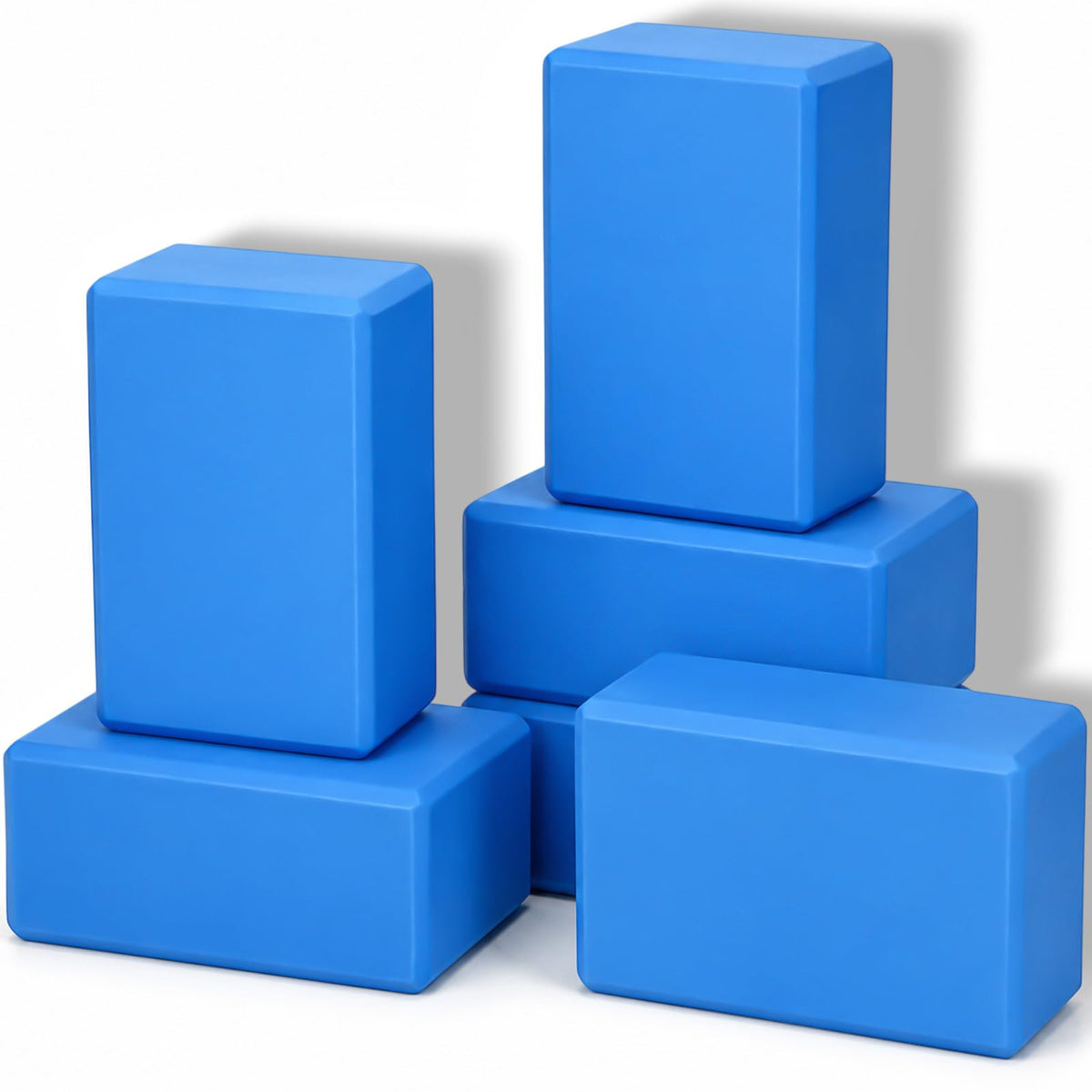 Wettarn 6 Pack EVA Yoga Blocks Bulk, Non Slip Pilates Brick