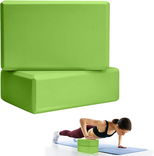 Septo 2 Pcs Yoga Blocks, 9x6x3 Inch Foam Blocks for Pilates