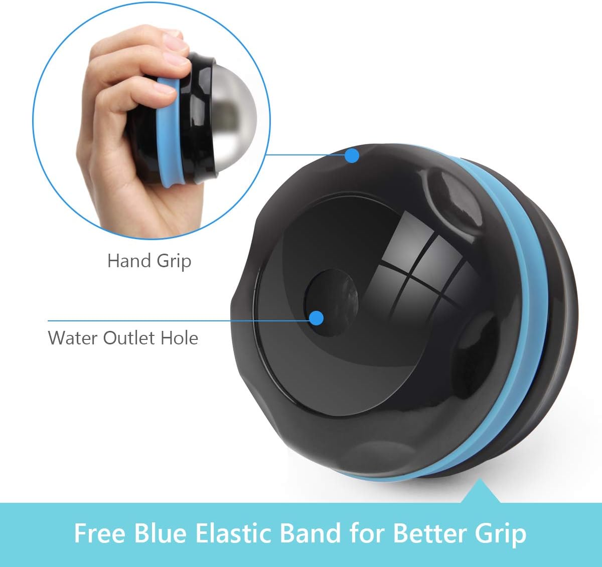 AHIER Cold Massage Roller Ball, Stainless Steel Cold Therapy Relief Tool
