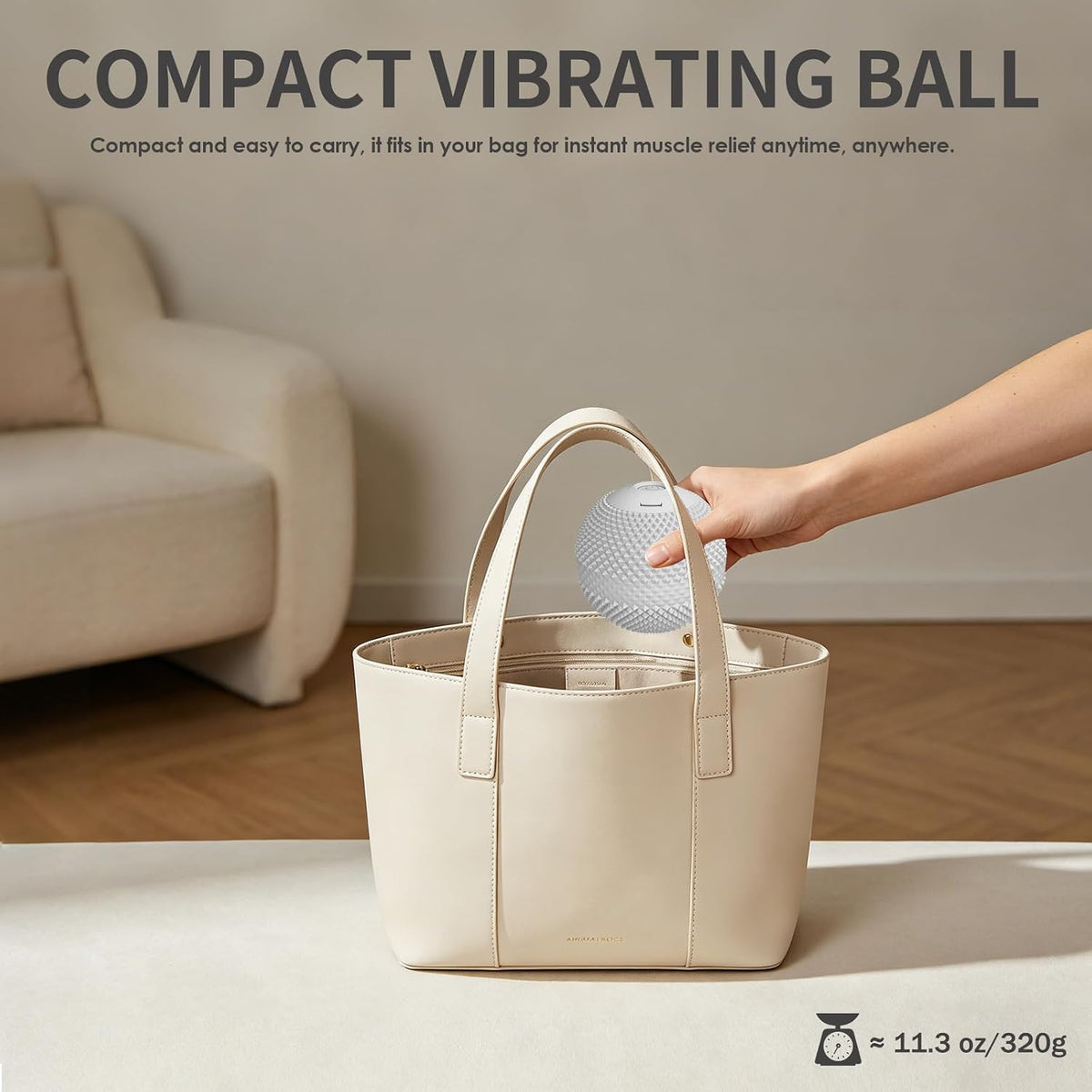 Heating Vibrating Massage Ball with 7 Modes & Memory Function