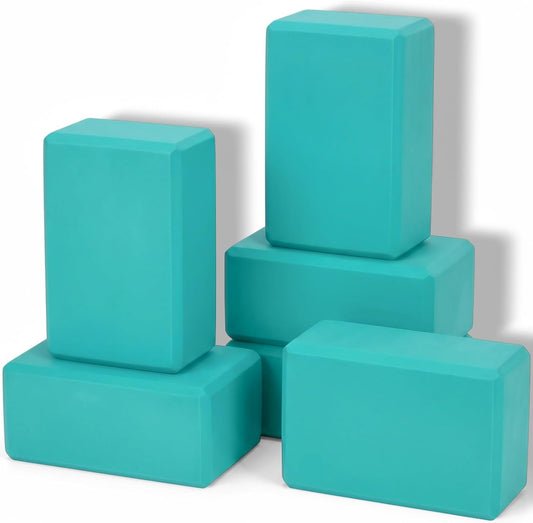 Wettarn 6 Pack EVA Yoga Blocks Bulk, Non Slip Pilates Brick