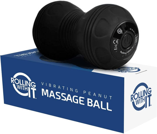 Rolling With It Vibrating Peanut Massage Ball, Deep Tissue, Black