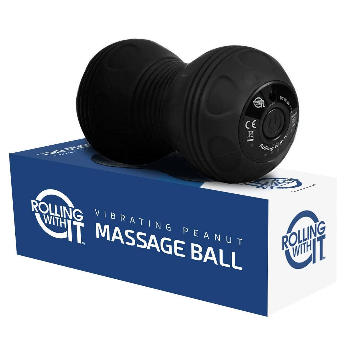 Rolling With It Vibrating Peanut Massage Ball, Deep Tissue, Black