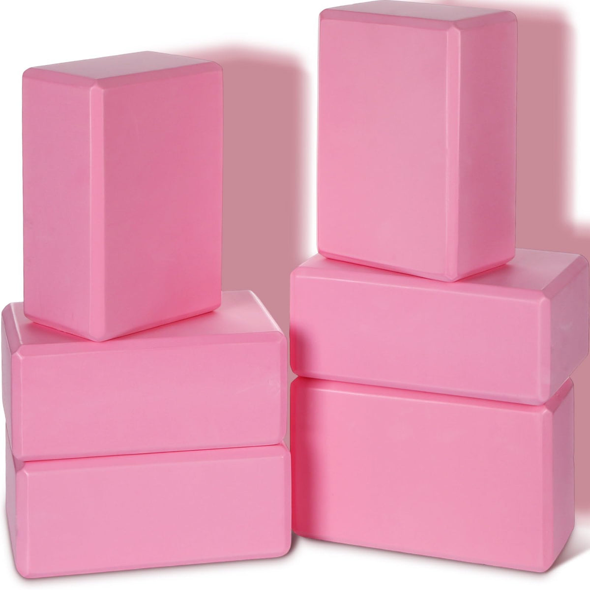Wettarn 6 Pack EVA Yoga Blocks Bulk, Non Slip Pilates Brick