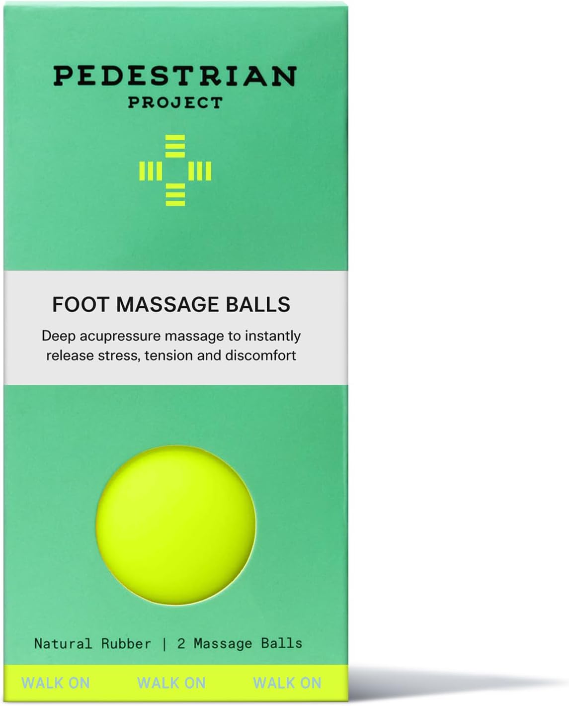 Pedestrian Project Foot Massage Balls, Plantar Fasciitis Relief, 2-Pack