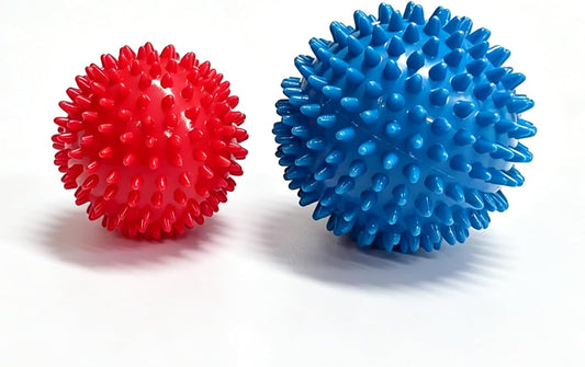Spiky Massage Ball Set, 3in & 3.5in Dual Size Hard Spiked Rollers
