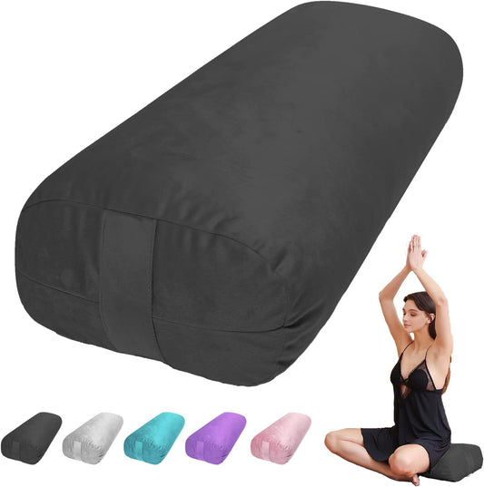 Yoga Bolster Pillow for Restorative & Yin Yoga, Meditation Cushion