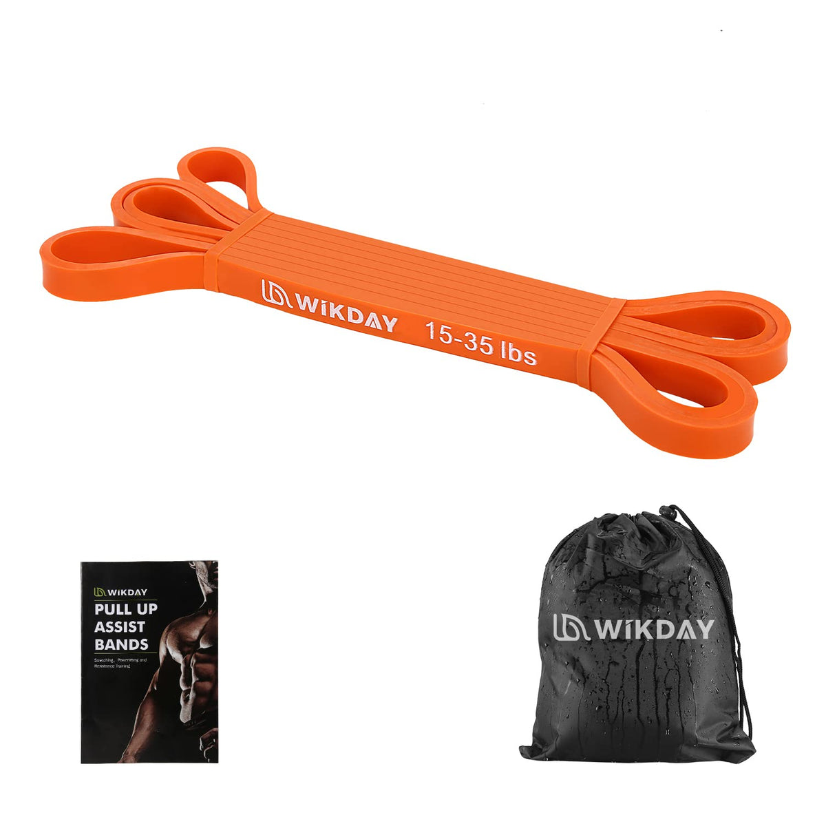 WIKDAY Resistance Bands for Working Out, Exercise Bands, Workout Bands, Pull Up Assistance Bands for Body Stretching Training Physical Therapy Muscle Training for Men & Women
