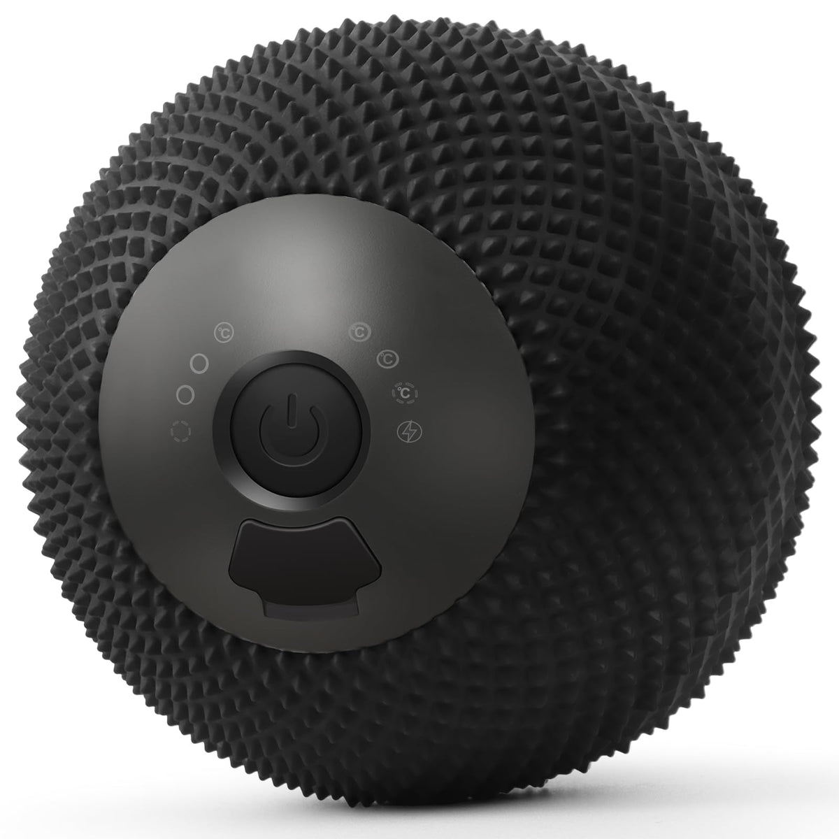 HODEMI Vibrating Massage Ball with Heat & Smart Memory, Deep Tissue Massage Ball for Sports Recovery, Muscle Relaxation & Myofascial Release, 7 Modes for Home & Gym Use (Black)