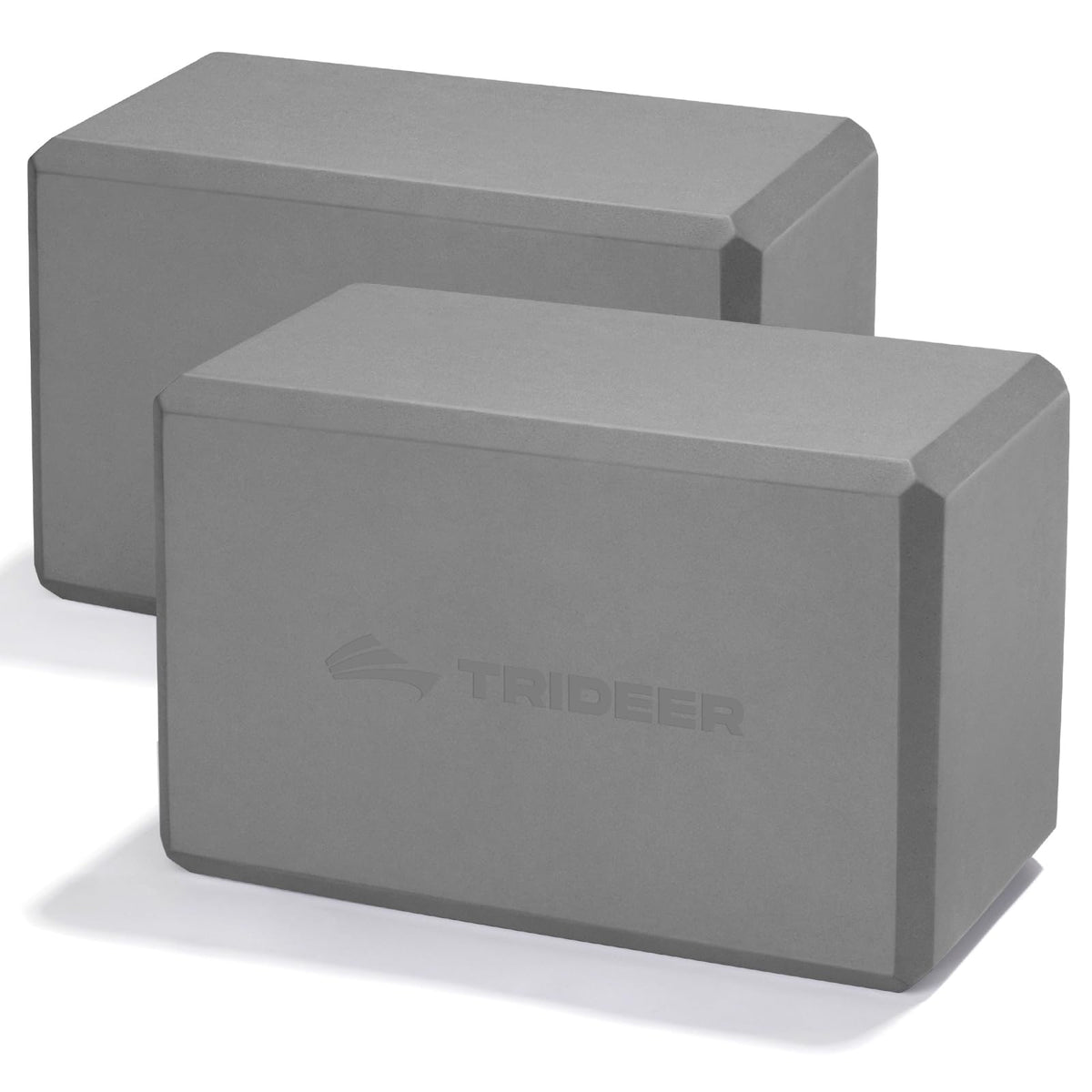 Trideer Yoga Blocks 2 Pack, Soft Non-Slip Foam Blocks with Beveled Edges for Alignment and Stretching in Yoga, Pilates, and Dance - Supportive, Lightweight, Odor Resistant, Latex-Free