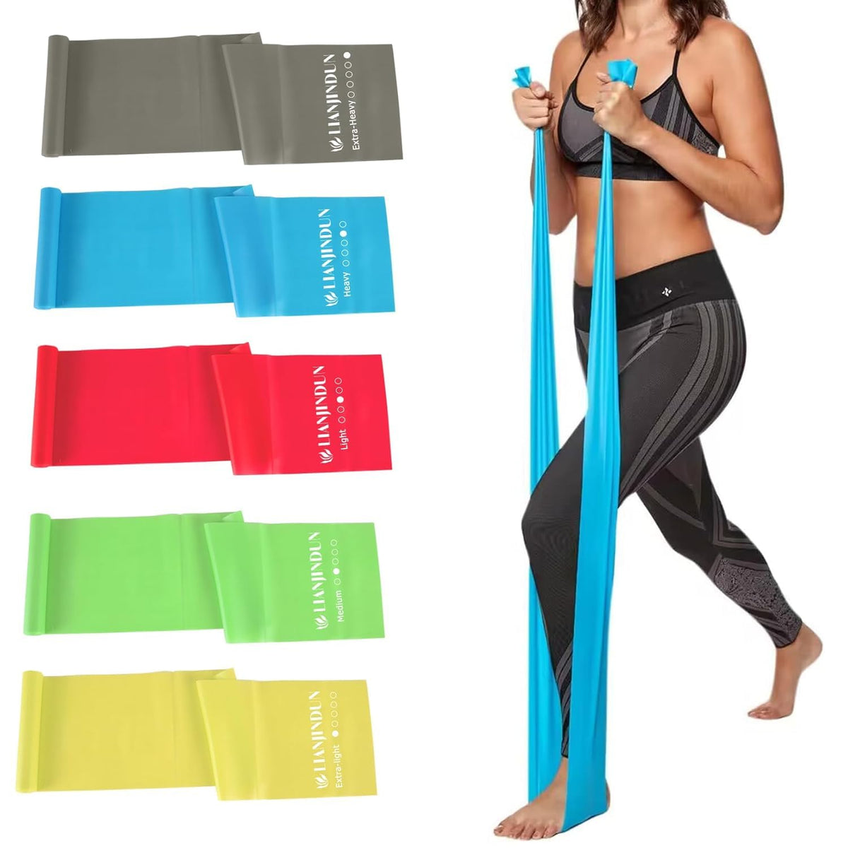 Resistance Bands for Working Out, Physical Therapy, Exercise, Pilates, Yoga